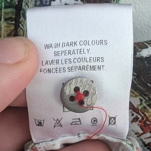 7 Downie St. London Couture Button Down Short Sleeve Shirt - Size 1X - Picture 10 of 10